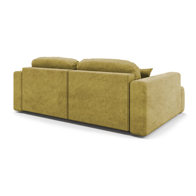 Senvali corner sofa 240 cm in Golden Sepia (CLOUD 32) – upholstered back, corner sofa that can be placed in the middle of the room