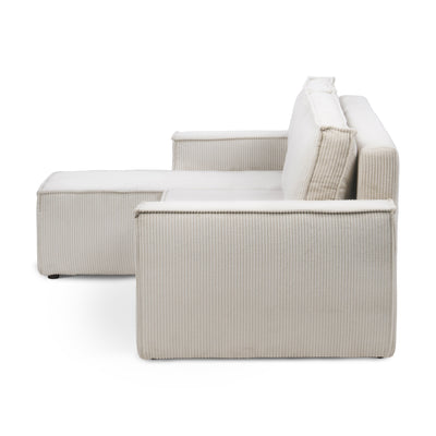 Narożnik Agi uniwersalny z funkcją spania 3-osobowy 200x142–154 w stylu loft – zdjęcie 4