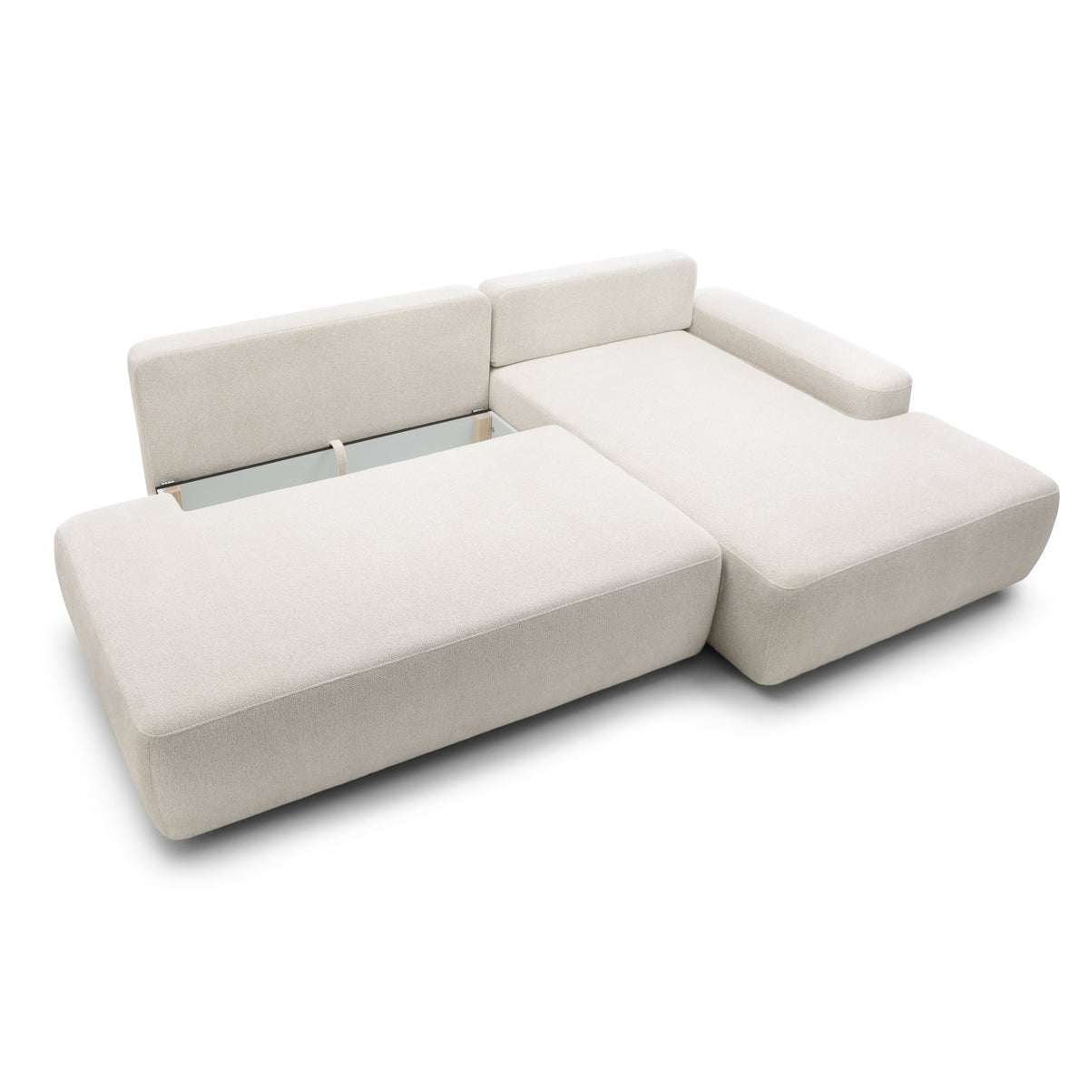 Narożnik z funkcją spania Bamby 4-osobowy 125x210 w stylu japandi – zdjęcie 4
