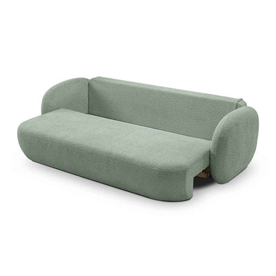 Sofa Olemo z funkcją spania 142x200 w stylu nowoczesnym, tkanina Abriamo – z otwartymi frontami
