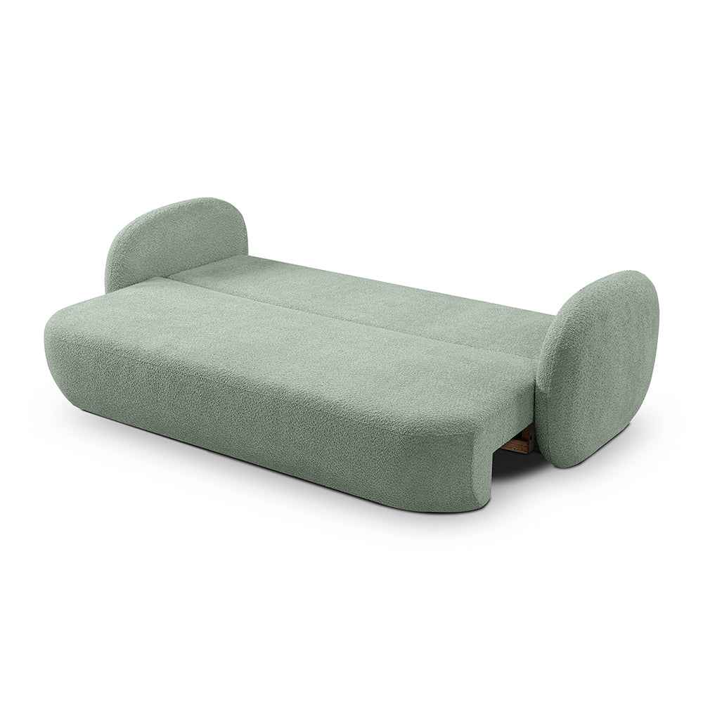 Sofa Olemo z funkcją spania 142x200 w stylu nowoczesnym, tkanina Abriamo – z otwartymi frontami