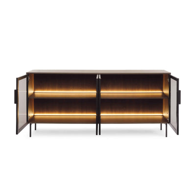 Komoda Lummer 181x83 z drzwiami w stylu eleganckim – widok z przodu