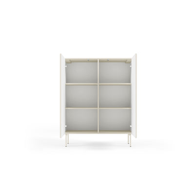 Komoda MuzZI wysoka z drzwiami 99x123 w stylu nowoczesnym – z otwartymi frontami