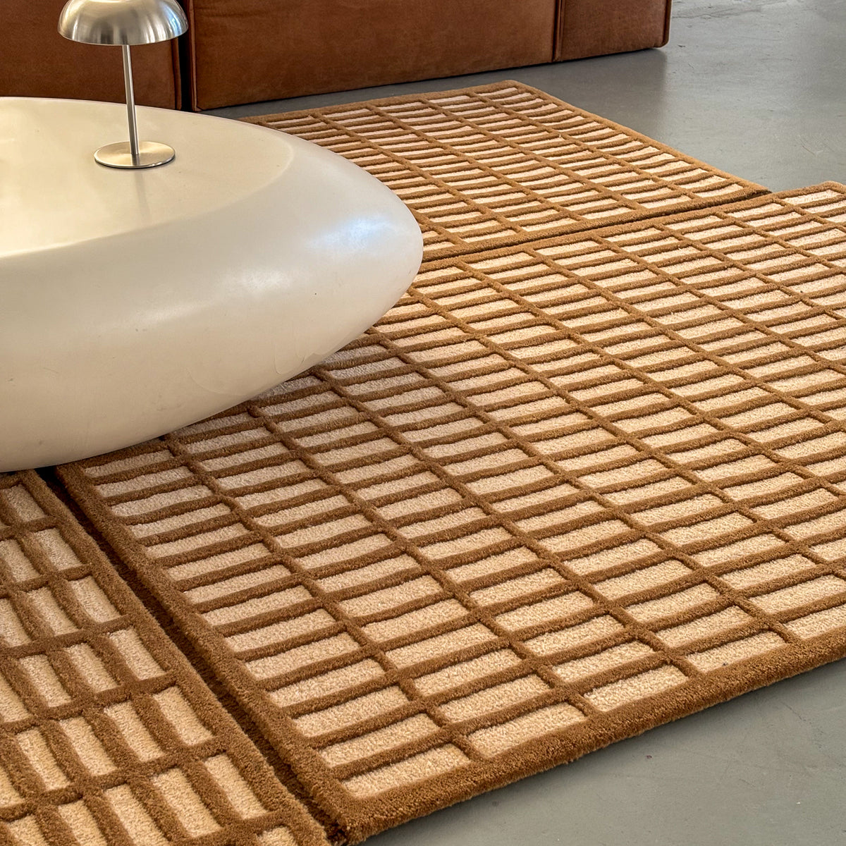 Shorin Rug with a Geometric Grid, Japandi Style – photo 5