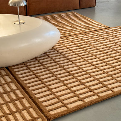 Shorin Rug with a Geometric Grid, Japandi Style – photo 5