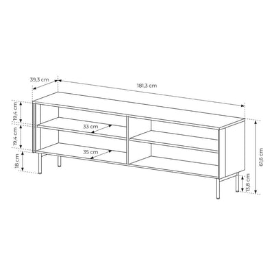 Lummer TV Unit 181x62, Modern Style – dimensions drawing