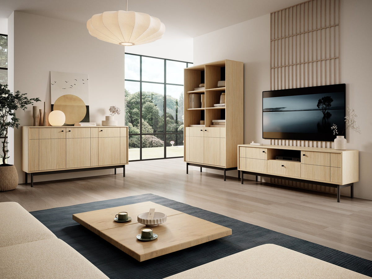 Witryna Sabi 104x185 cm w stylu japandi – zdjęcie 10