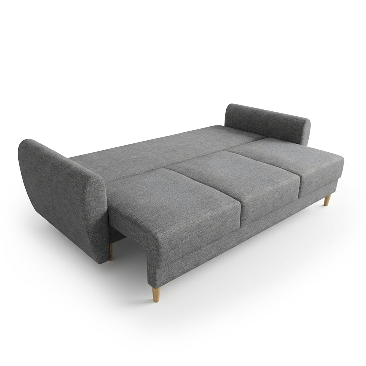 Harmi sofa, 235 cm, Silver Mist (SAWANA 05), unfolded – sleeping area 130 × 200 cm