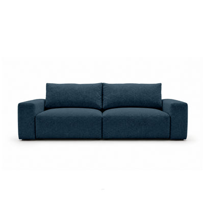 Iskeli 260 cm modular sofa in Ink Granite (ARAGON 74) from the front – sofa with a bedding storage compartment in Aragon fabric
