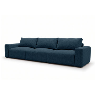 Iskeli Plus modular sofa 361 cm in Ink Granite (ARAGON 74) from an angle – sofa with sleep function in Aragon fabric