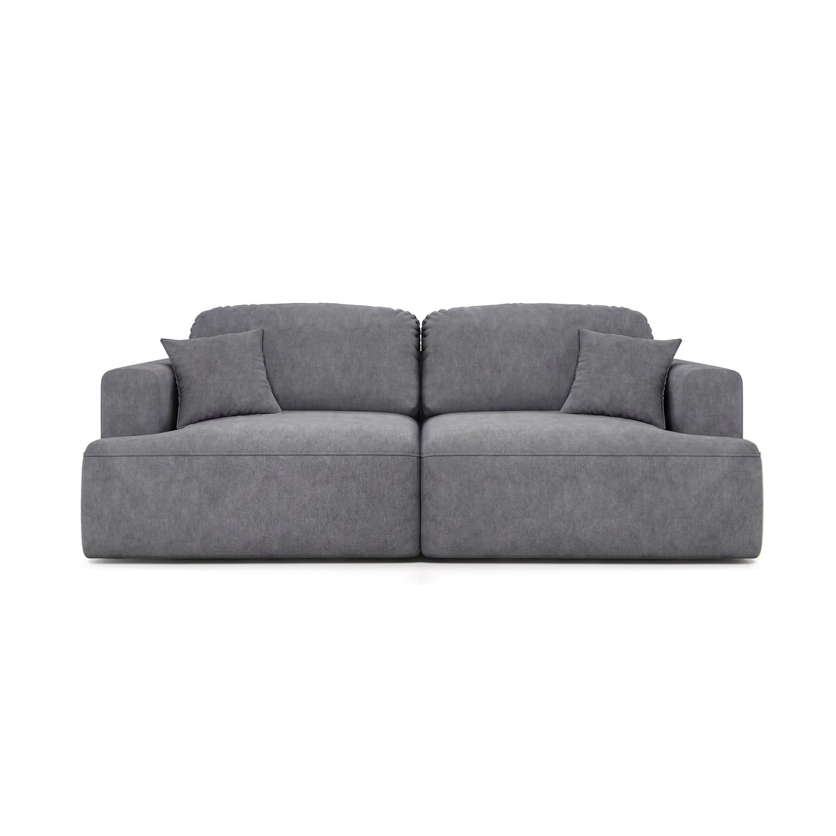 Senvali 241 cm sofa in Steel Graphite (CLOUD 97) – sofa for everyday sleeping, front view