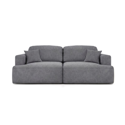 Senvali 241 cm sofa in Steel Graphite (CLOUD 97) – sofa for everyday sleeping, front view