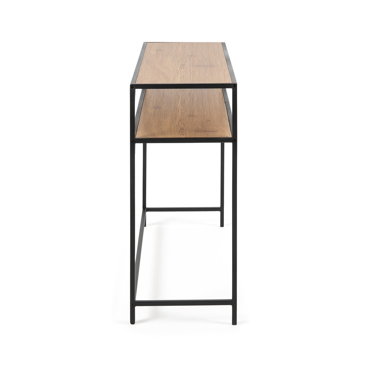 Skeleto 120x79 Wild Oak console table, side view – a narrow console table with a depth of 35 cm