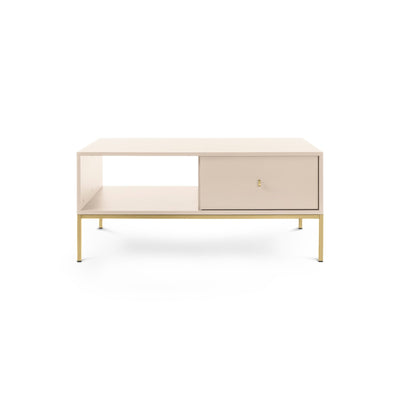 Stolik kawowy Kviat 104x47 z szufladą w stylu modern classic – zdjęcie 3