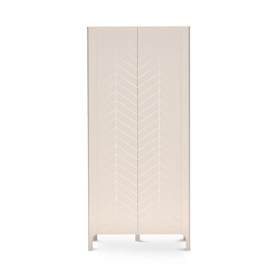 EKLIPSO wardrobe 90x197 with herringbone doors in a modern style, colour Cashmere – front view | Pillovely