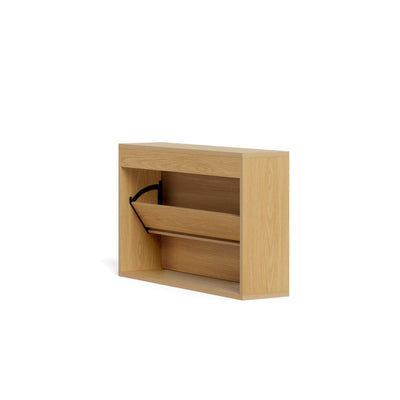 Bambouz 72x43 shoe cupboard – a diagonal view from the rear showing the open rear wall of the compartment