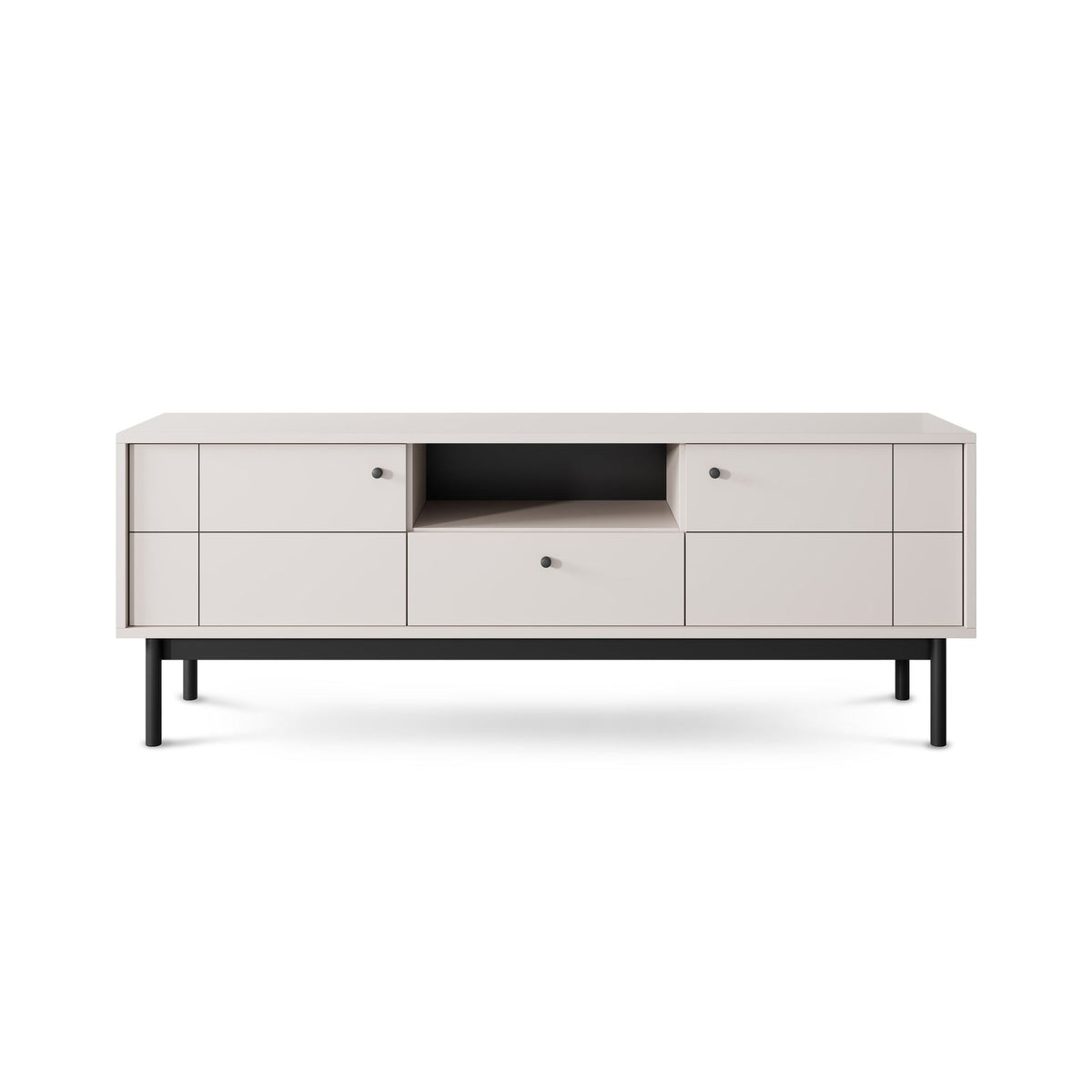Szafka RTV Sabi 154x57 w stylu minimalistycznym – zdjęcie 4