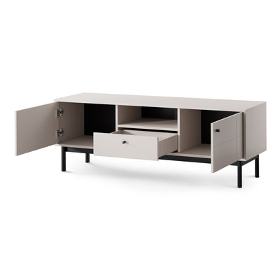 Szafka RTV Sabi 154x57 w stylu minimalistycznym – zdjęcie 5