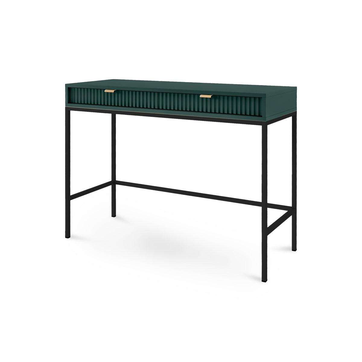 Roza Dressing Table 104x78 cm, Glamour Style – Labrador Green, Black