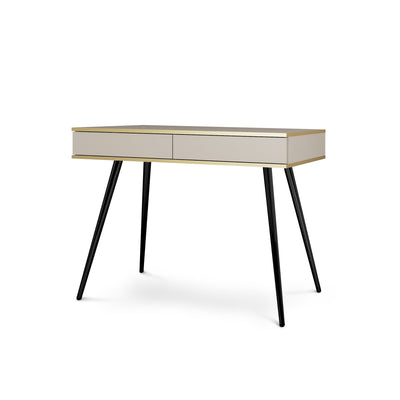 Meva Dressing Table 102x80 cm, Modern Classic Style – Beige, Black