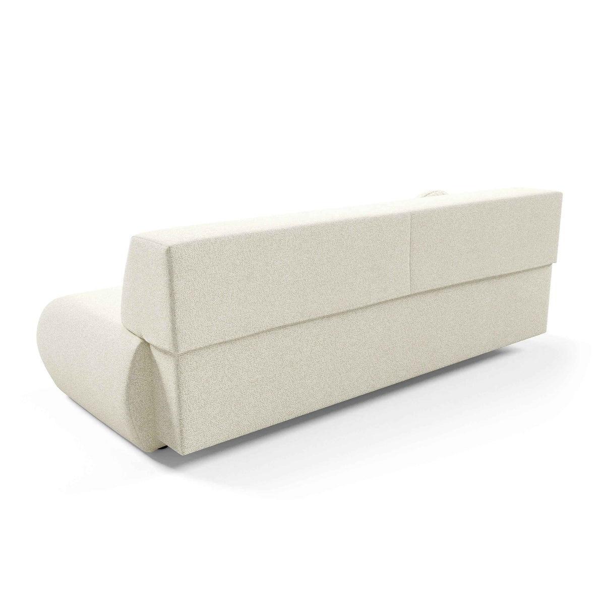 Sofa Puentro z funkcją spania 140x200 z pojemnikiem w stylu nowoczesnym – widok z tyłu