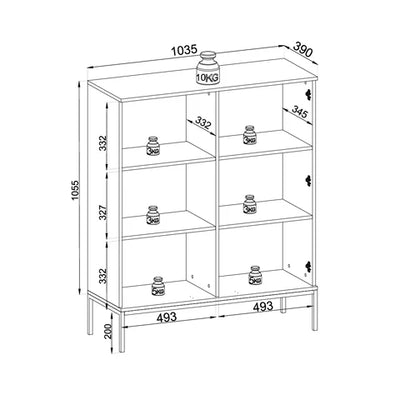 Komoda Lampy z drzwiami i szufladą 104x126 w stylu loft – zdjęcie 8