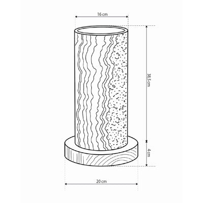 Petrona Onyx Table Lamp, Elegant Style – dimensions drawing