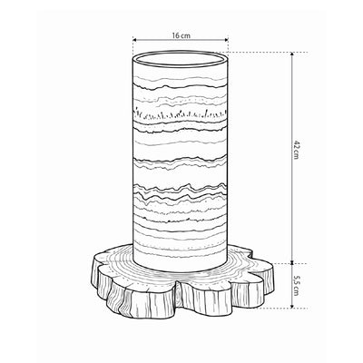 Sirelis Natural Onyx Lamp, Elegant Style – dimensions drawing