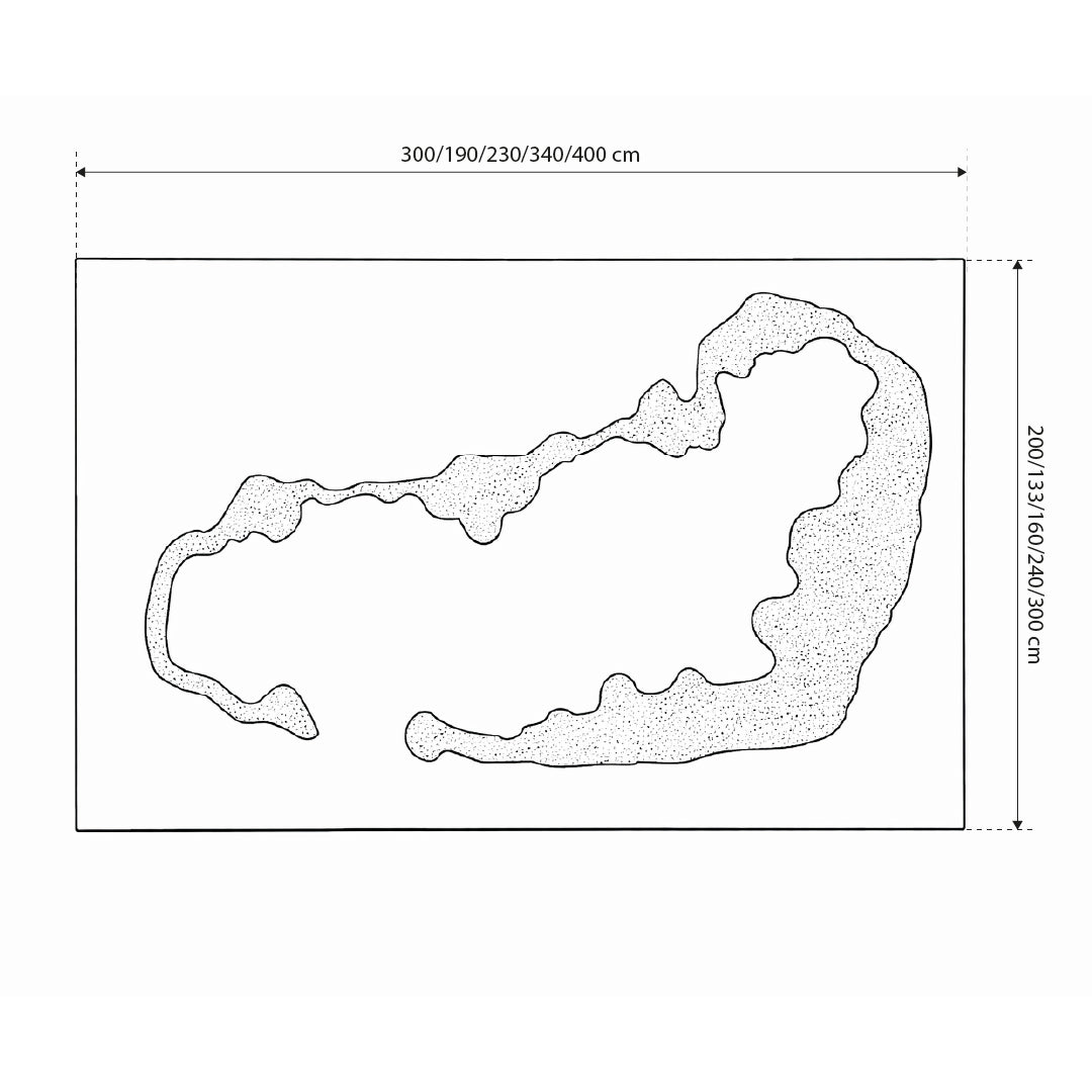Sorello Rug for the Living Room and Bedroom, Minimalist Style – dimensions drawing