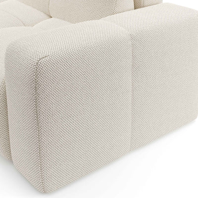 Sofa Soso 3-osobowa z funkcją spania 149x200 z pojemnikiem w stylu nowoczesnym – zbliżenie na detale i fakturę
