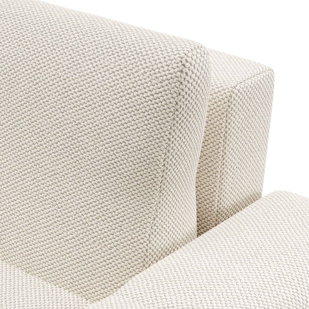 Sofa Soso 3-osobowa z funkcją spania 149x200 z pojemnikiem w stylu nowoczesnym – zbliżenie na detale i fakturę