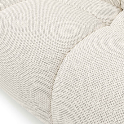 Sofa Soso 3-osobowa z funkcją spania 149x200 z pojemnikiem w stylu nowoczesnym – zbliżenie na detale i fakturę