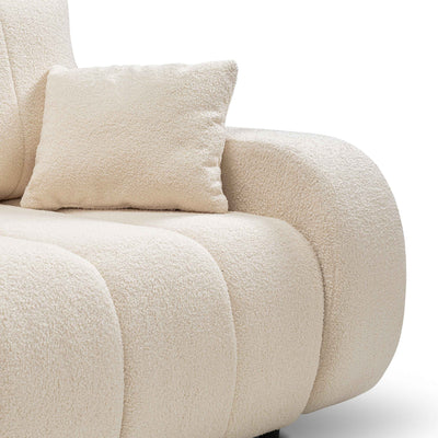 Sofa Baloa 3-osobowa z funkcją spania 144x200 w stylu skandynawskim – zbliżenie na detale i fakturę