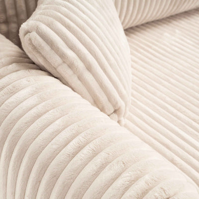 Sofa Alloro 3-osobowa z funkcją spania 145x200 z pojemnikiem w stylu nowoczesnym – zbliżenie na detale i fakturę