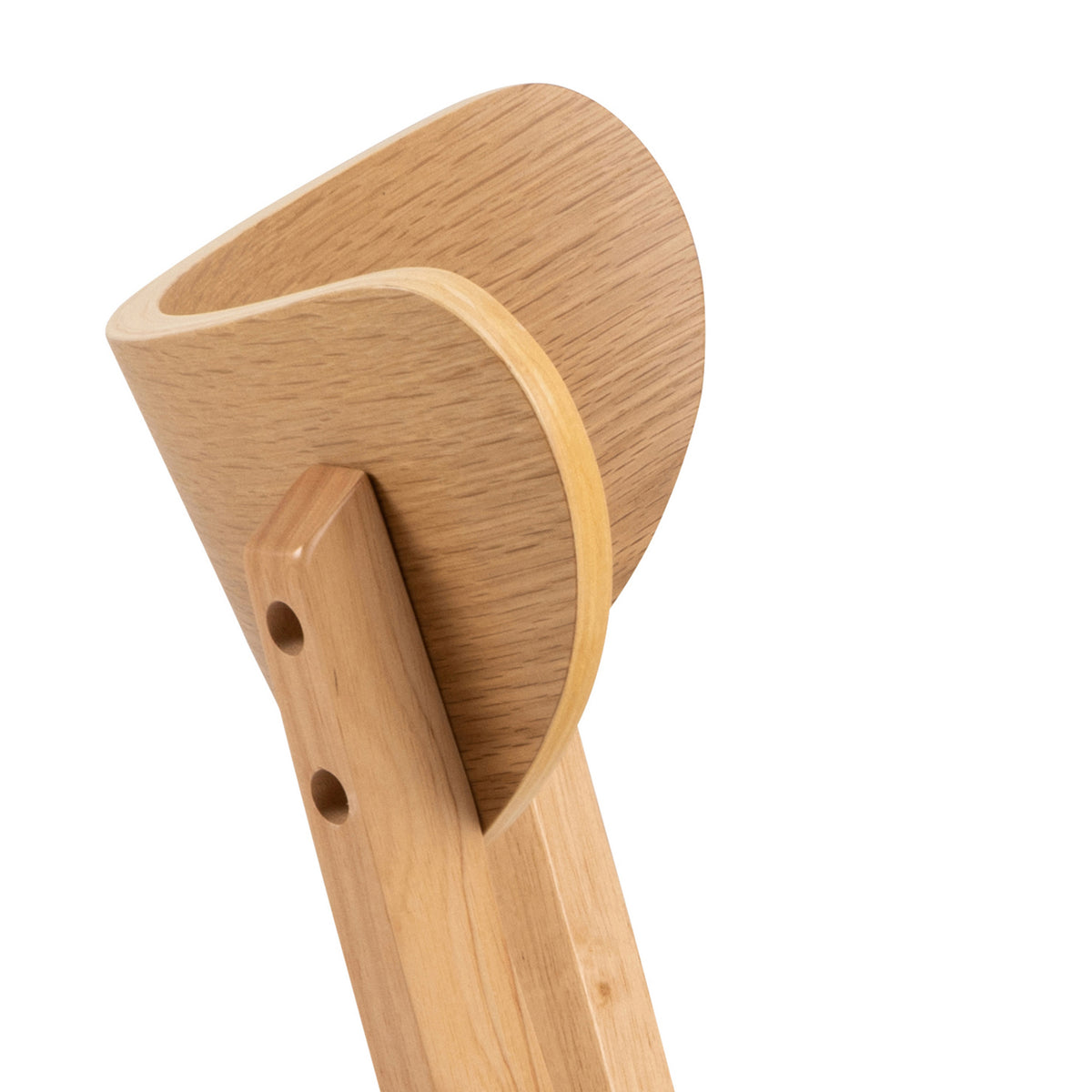 Krel Set of Two Wooden Chairs, Scandinavian Style – close-up of details and texture