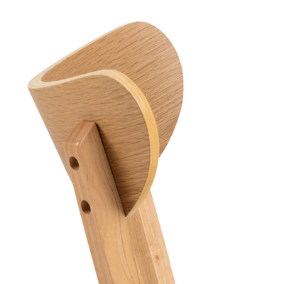 Krel Set of Two Wooden Chairs, Scandinavian Style – close-up of details and texture