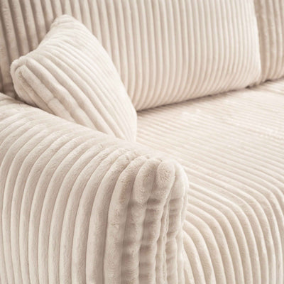 Sofa Alloro 3-osobowa z funkcją spania 145x200 z pojemnikiem w stylu nowoczesnym – zbliżenie na detale i fakturę