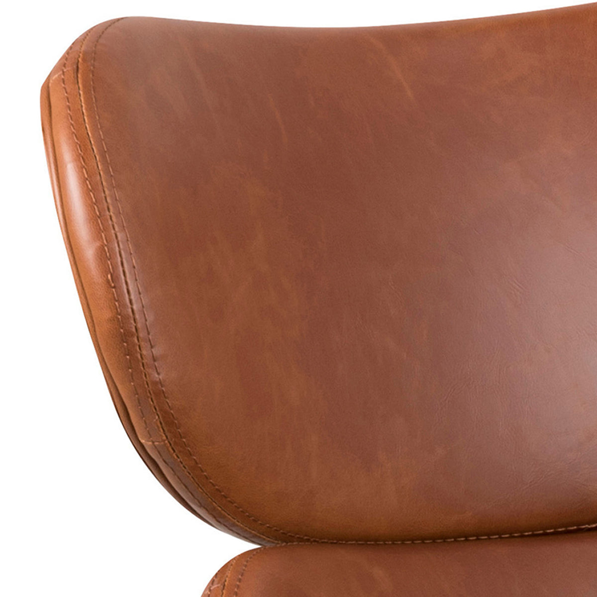 Ferum Loft Armchair with Contoured Backrest and Metal Base – close-up of details and texture