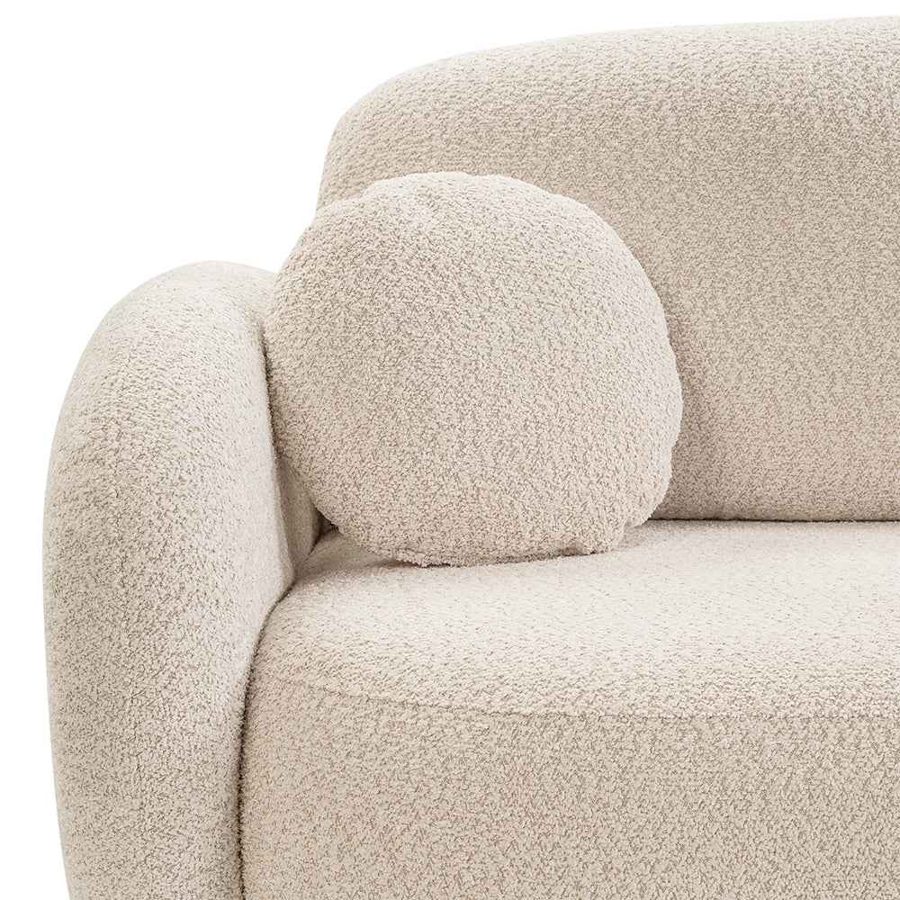 Narożnik Olemo 4-osobowy z funkcją spania w stylu minimalistycznym, tkanina Abriamo – zbliżenie na detale i fakturę